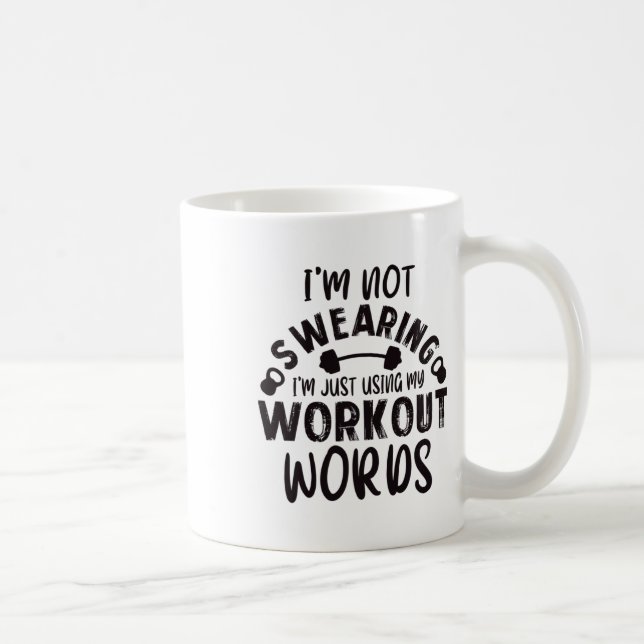 Rolig Träningsgym Citera Viktlyftningsövning Kropp Kaffemugg (Höger)