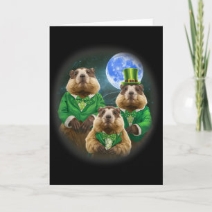 Rolig tre Groundhog Moon 3 Groundhog Head St Pat Kort