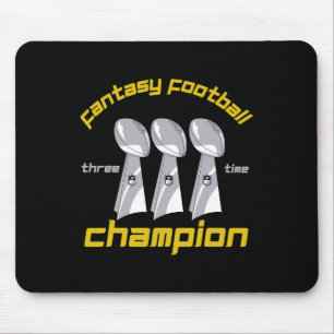 Rolig trefaldig Fantasy Football League-mästare Tr Musmatta