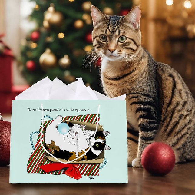 Rolig trefärgad katt julklappslåda (Skapare uppladdad)