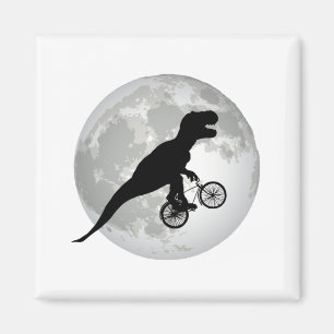 Rolig Trex Flygande Mån Design Magnet