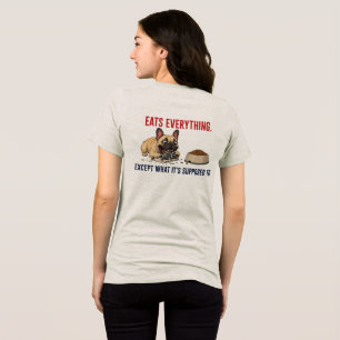 Rolig Tri-Blend för French Bulldog Kaos Hund Mamma T Shirt
