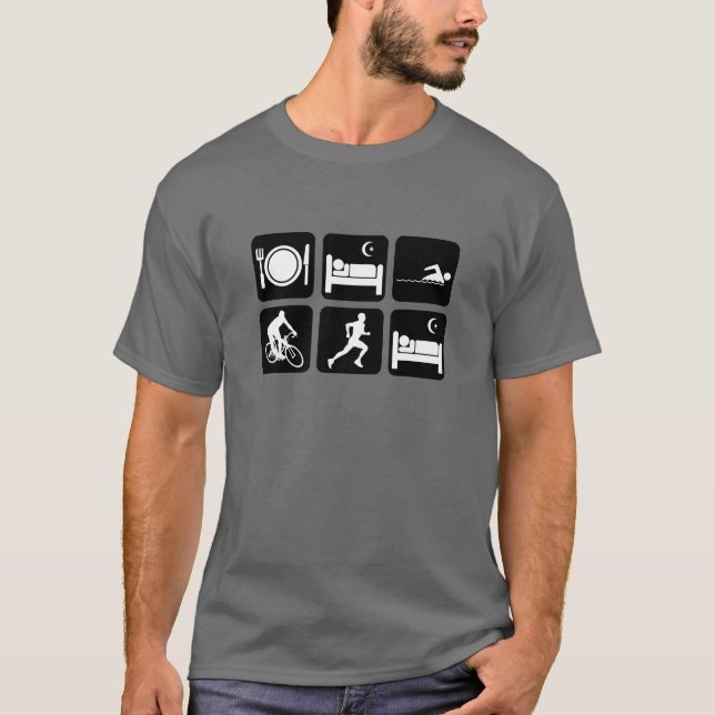 Rolig triathlon t shirt (Framsida)