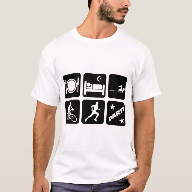 Rolig triathlon t shirt (Framsida)