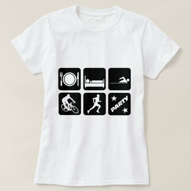 Rolig triathlon tee shirt (Design framsida)