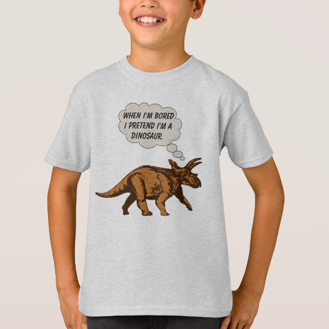 Rolig TriceratopsDinosaur Tee (Framsida)