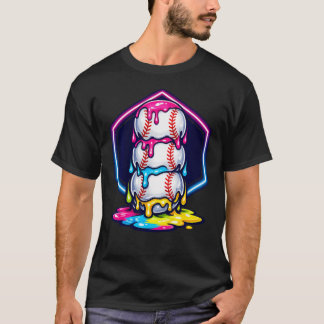 Rolig trippel isglass-dropp t shirt