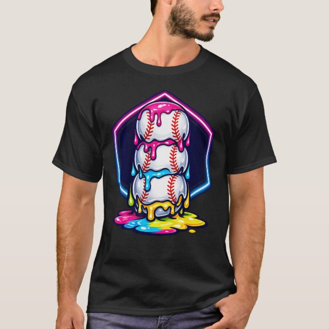 Rolig trippel isglass-dropp t shirt (Framsida)