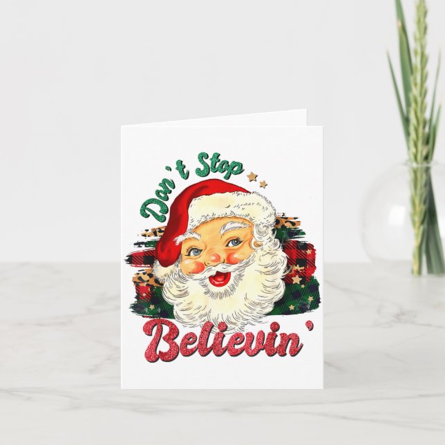 Rolig Tro Inte På Julen Tomte Matchande Xm Kort (Framsida)