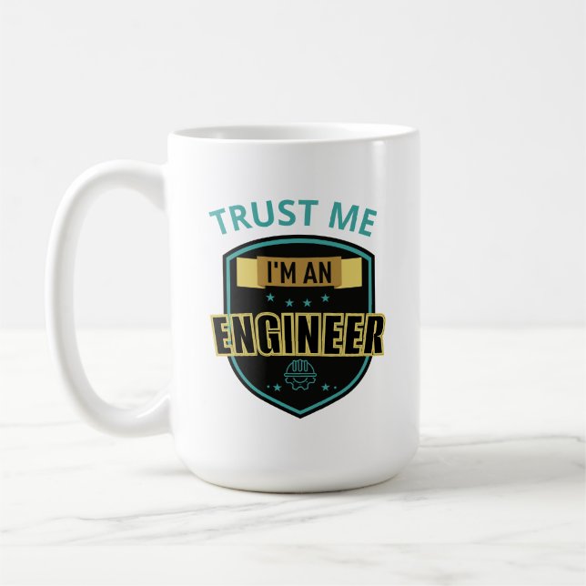 Rolig TRO MIG JAG ÄR EN INGENJÖR Kaffemugg (Vänster)