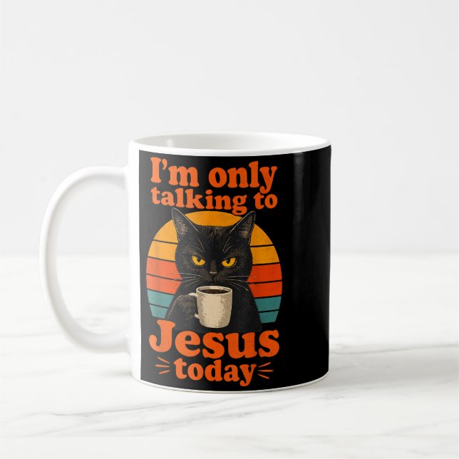 Rolig troende Jesus kristen tro Kaffemugg (Vänster)