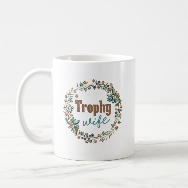 "Rolig troféfru" Kaffemugg (Vänster)