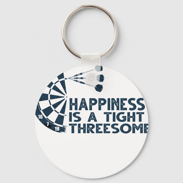 Rolig tröja - Drats Player Happiness är en tajt tr Nyckelring (Framsida)