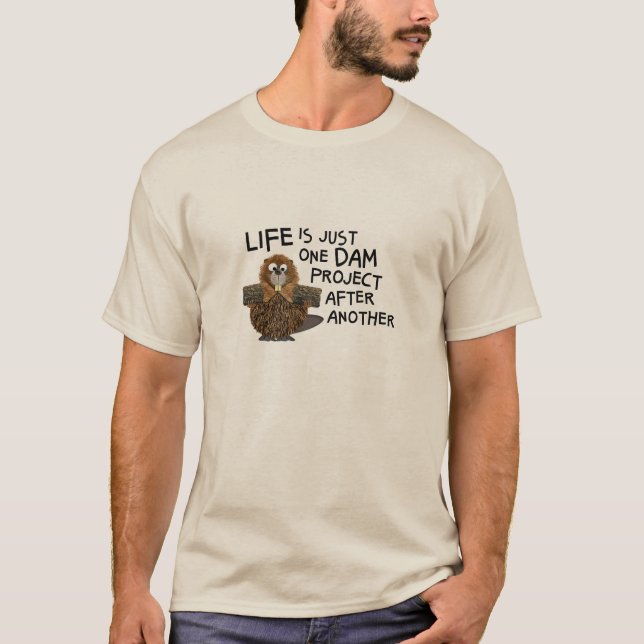 Rolig tröja för Busy Beaver Gift T-Shirt (Framsida)