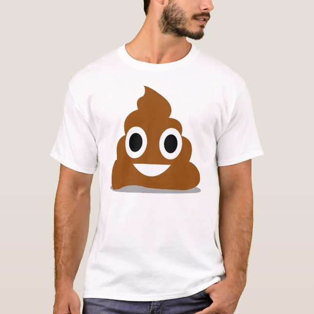 Rolig tröja för PoopEmoji Emoticon (Framsida)