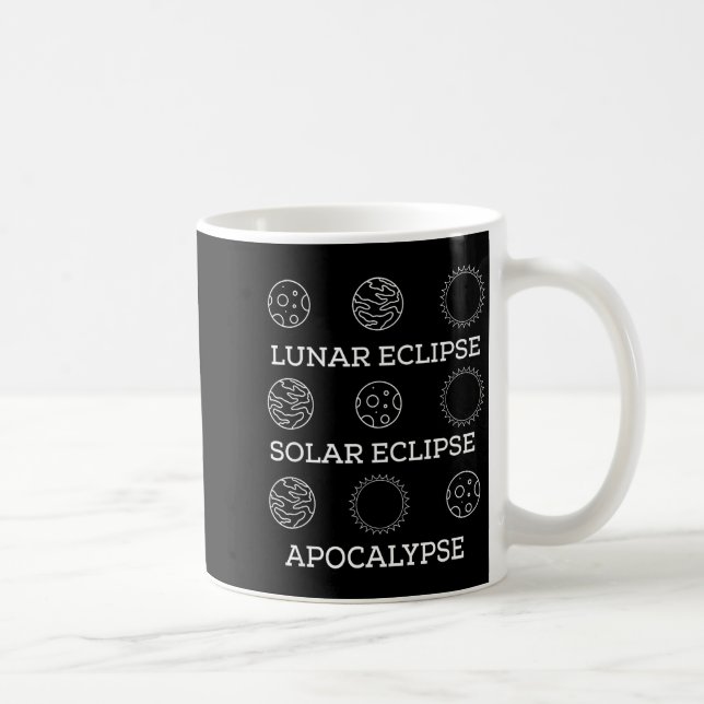 Rolig Tröja Lunar Förmörkelse Solförmörkelse Apoka Kaffemugg (Höger)