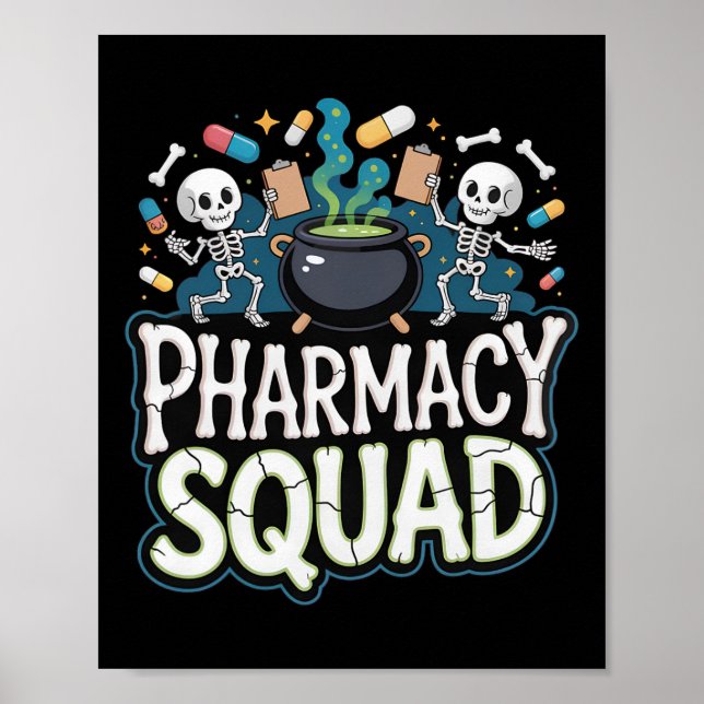 Rolig tröja Pills Pharmacy Pharmacist Squad Hallow Poster (Framsidan)