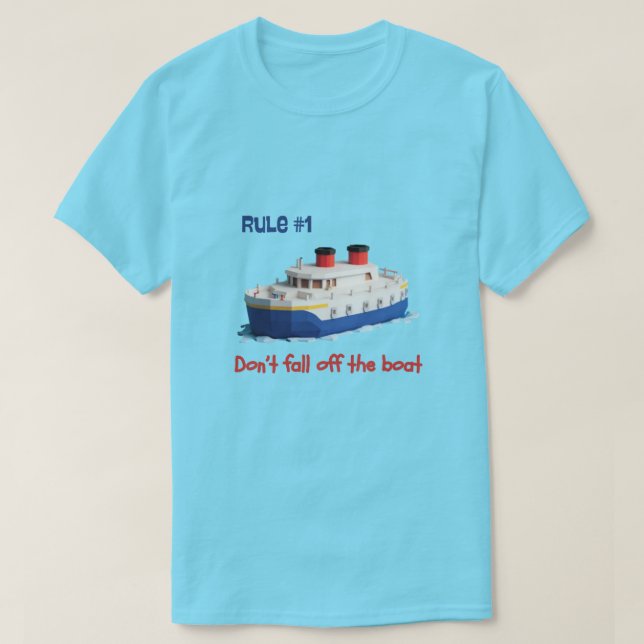 Rolig Tröja - Regel #1: Ramla Inte Över Bord (Design framsida)