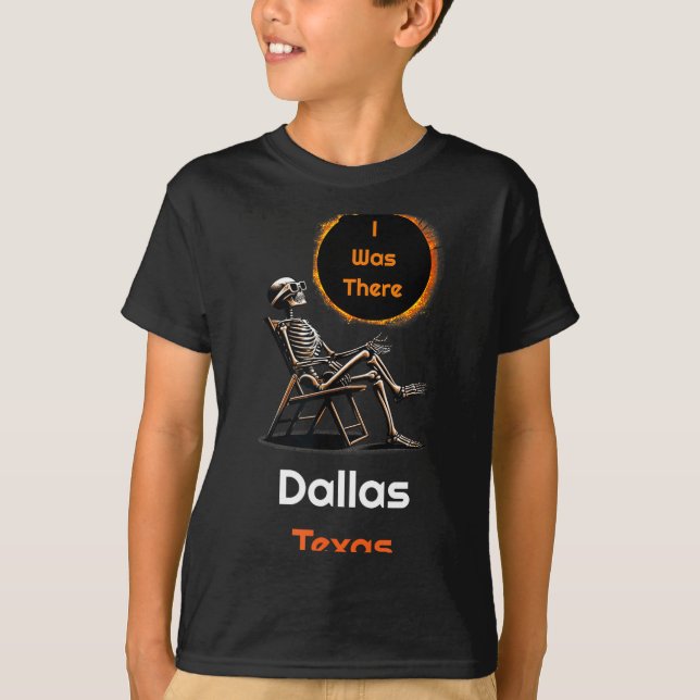 Rolig Tröja Solförmörkelse Dallas Texas Där (Framsida)