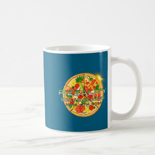 Rolig Tröja Solförmörkelse Pizzalitets Förmörkelse Kaffemugg (Höger)
