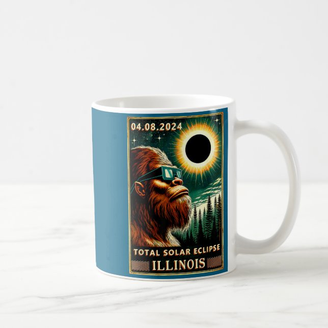 Rolig Tröja Total Solförmörkelse Illinois Bigfoot Kaffemugg (Höger)
