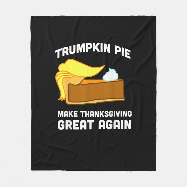 Rolig tröja Trumpkin Paj gör Thanksgiving Underbar Fleecefilt (Framsidan)