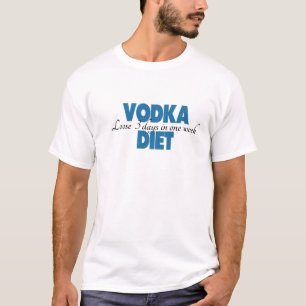 Rolig tröjaordstävet en vodka (alkohol) och bantar t-shirt