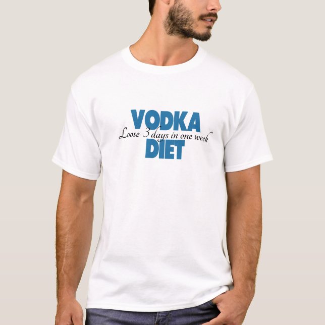 Rolig tröjaordstävet en vodka (alkohol) och bantar t-shirt (Framsida)
