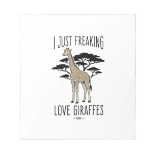 Rolig Tröjdesign med Giraffälskare och Vintagegrav Anteckningsblock