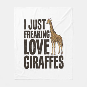 Rolig Tröjdesign med Giraffälskare och Vintagegrav Fleecefilt