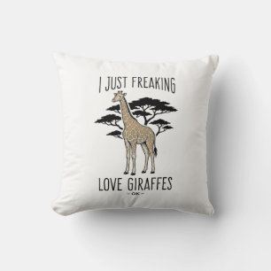 Rolig Tröjdesign med Giraffälskare och Vintagegrav Kudde