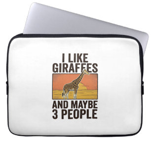 Rolig Tröjdesign med Giraffälskare och Vintagegrav Laptop Fodral