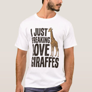 Rolig Tröjdesign med Giraffälskare och Vintagegrav T Shirt