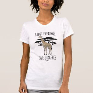 Rolig Tröjdesign med Giraffälskare och Vintagegrav T Shirt