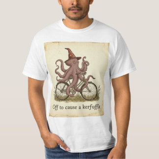 Rolig Trollkarl Bläckfisk Cyklist T-Shirt