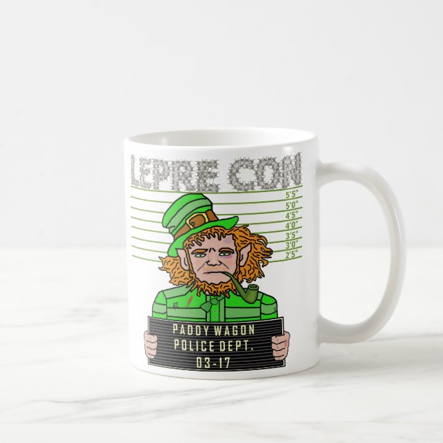 Rolig trollLeprecon Mugshot v1 Kaffemugg (Höger)