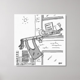 Rolig Trombonspelande Musiker Canvastryck