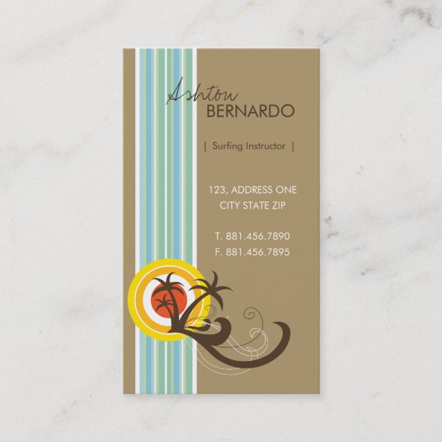 Rolig tropisk helgdag för strand för visitkort (Framsida)