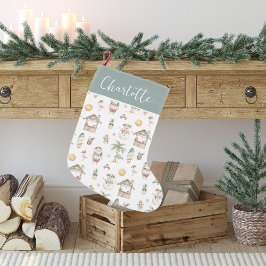 Rolig Tropisk Personlig Jul Liten Julstrumpa