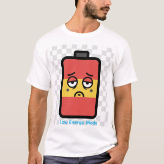 Rolig Trött Batteri Ansikte T Shirt