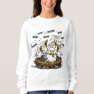 Rolig Trött Måsgamla Mamma Mors Dag Tecknad Serie T Shirt