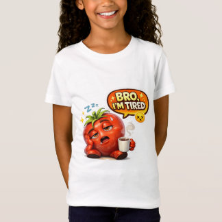 Rolig Trött Tomat Bro Jag är Trött Söt Sömnig Teck T Shirt