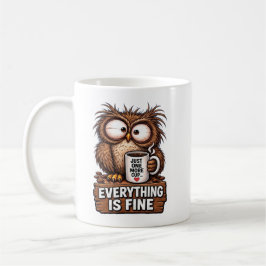 Rolig Trött Uggle Kaffe Kaffemugg