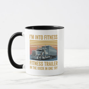 Rolig Truckare Puns Fitness Hela Trailern i Doktor Mugg