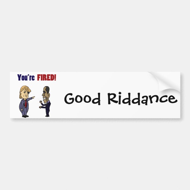 Rolig trumf som avfyrar Obama den politiska Bildekal (Framsidan)