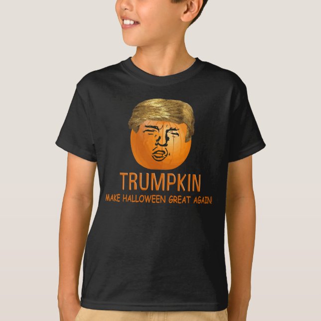 Rolig trumfHalloween Trumpkin pumpa Tee Shirt (Framsida)