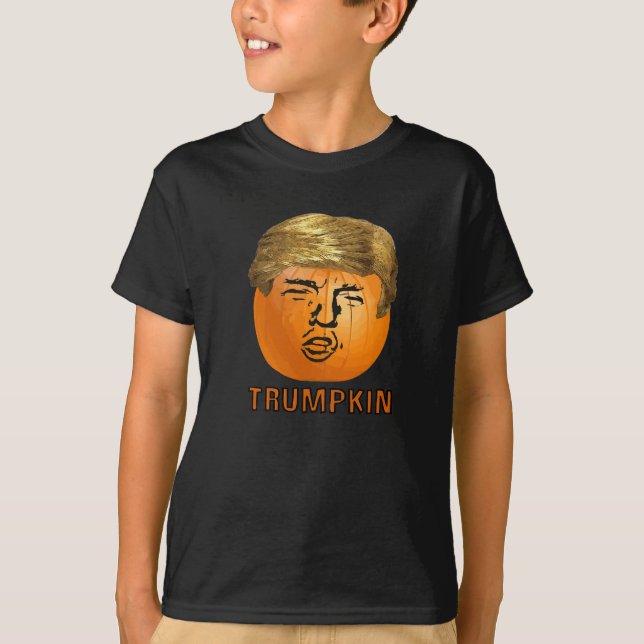 Rolig trumfHalloween Trumpkin pumpa Tee Shirt (Framsida)