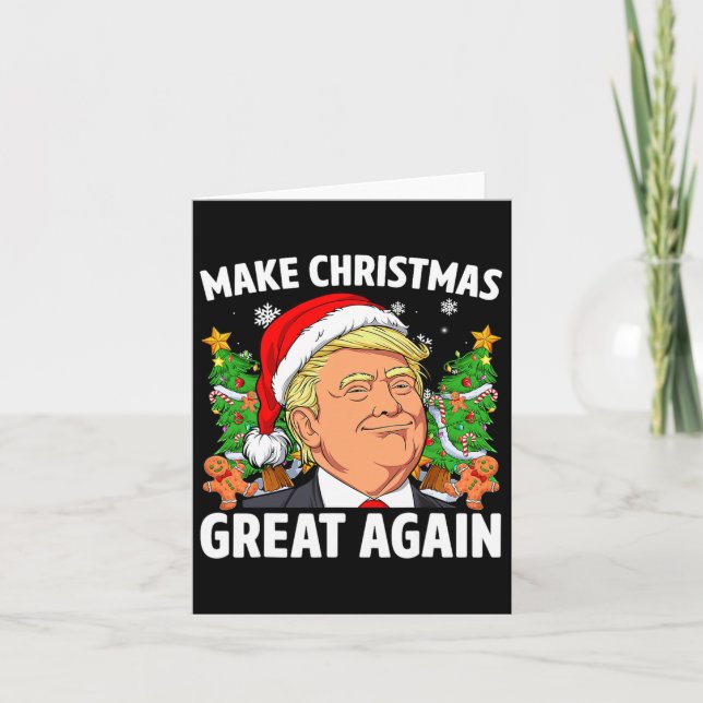 Rolig Trump 2024 Gör julen stor igen  Kort (Framsida)