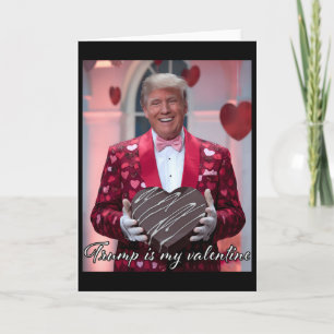 Rolig Trump Alla hjärtans dag Kramande hjärta Småb Kort