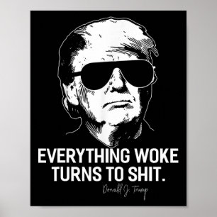 Rolig Trump allt Woke Förvandlas Till  Politisk  Poster